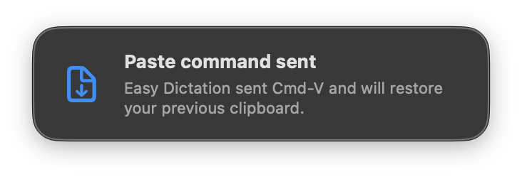 Easy Dictation interface preview